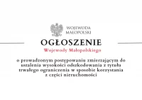 Ogłoszenie Wojewody Małopolskiego o prowadzonym postępowaniu - 09.03 - zdjęcie główne