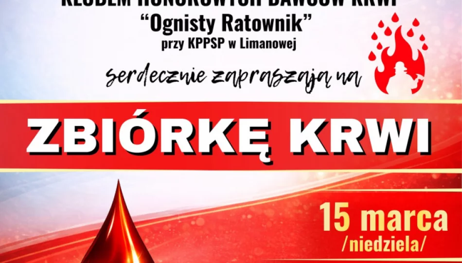 15 marca – I Zbiórka Krwi 2026 w OSP Limanowa - zdjęcie 1