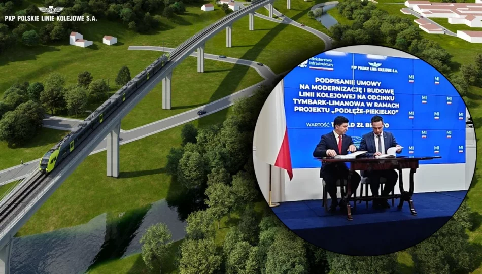Podłęże-Piekiełko: tunel, estakada i 14 km torów - umowa na 1,6 mld zł podpisana - zdjęcie 1