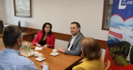 Inwestycja kolejowa w Limanowej. Spotkanie władz Miasta Limanowa z przedstawicielami PKP PLK oraz wykonawcą inwestycji. - zdjęcie 4