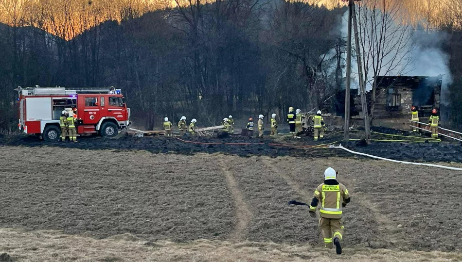 Ogień strawił drewniany budynek - zdjęcie 1