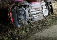 Auto z nastolatkami dachowało w rowie. Jeden nieprzytomny - zdjęcie główne