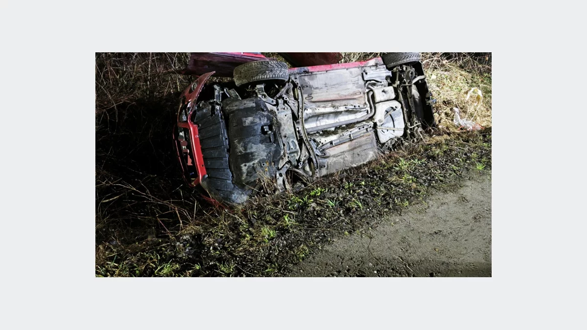 Groźny wypadek z udziałem nastolatków w Skrzydlnej (Fot. OSP Skrzydlna)