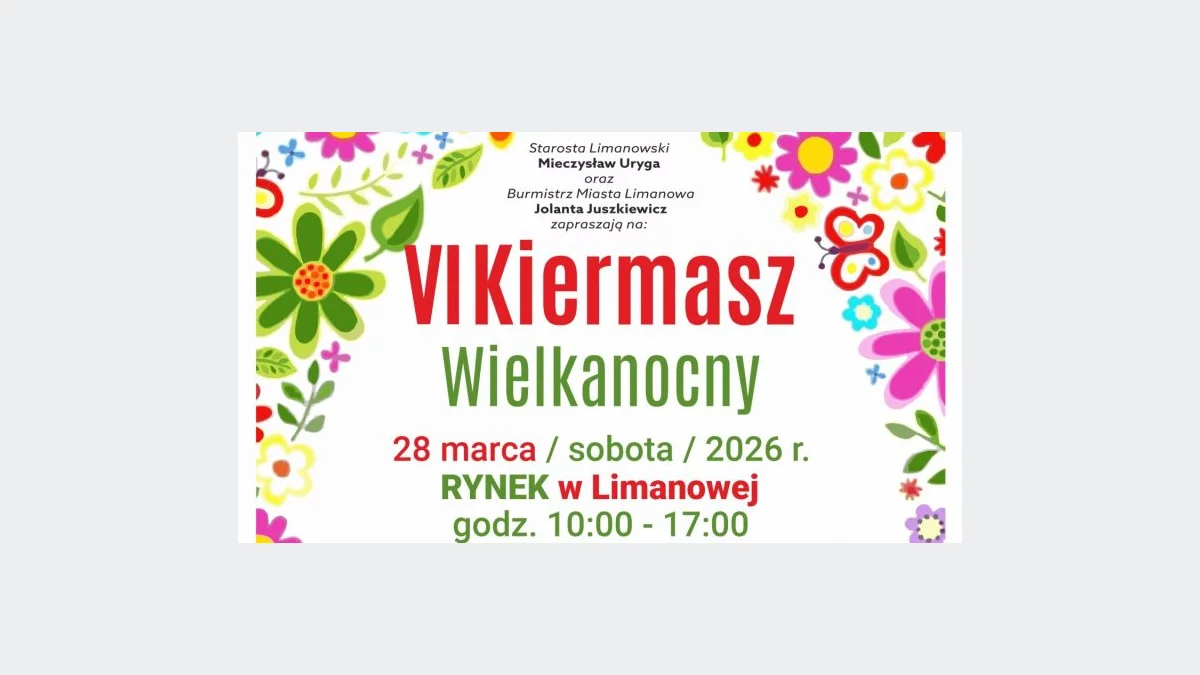 28 marca na limanowskim rynku odbędzie się VI Kiermasz Wielkanocny