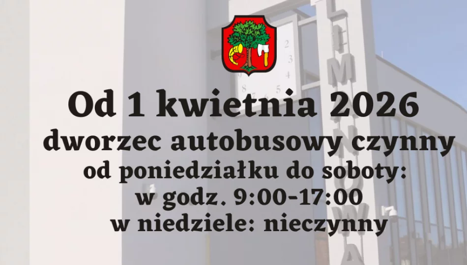 Od 1 kwietnia zmiana godzin otwarcia dworca autobusowego - zdjęcie 1