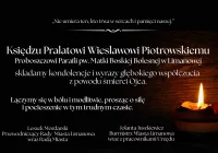 Kondolencje dla Ks. Prałata Wiesława Piotrowskiego - zdjęcie główne