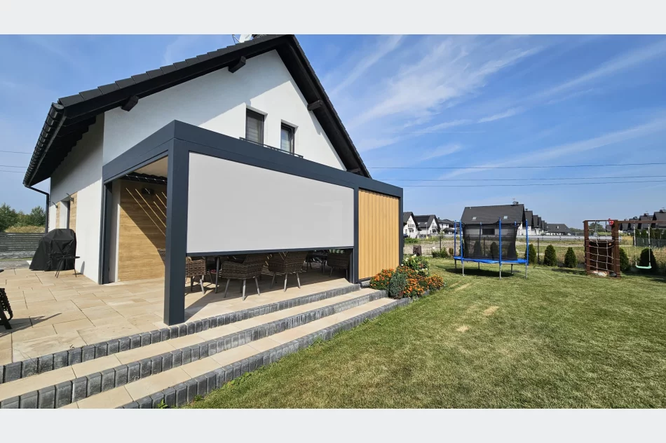 Nowoczesne pergole aluminiowe , zadaszenia tarasowe   /    Alluminio.pl - zdjęcie 2