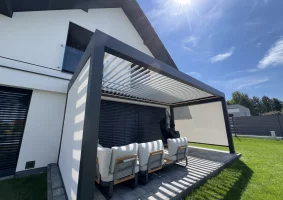 Nowoczesne pergole aluminiowe , zadaszenia tarasowe   /    Alluminio.pl - Zdjęcie główne