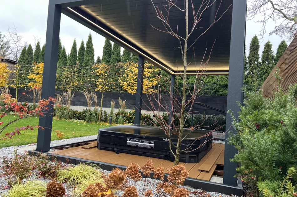 Nowoczesne pergole aluminiowe , zadaszenia tarasowe   /    Alluminio.pl - zdjęcie 3