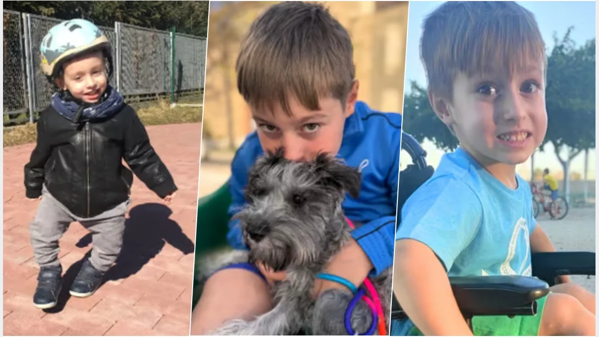 Portret 10-letniego Jurka z Limanowej, dla którego prowadzona jest zbiórka na operację.