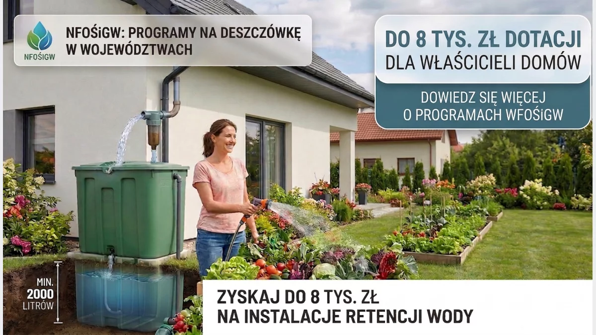 Wkrótce ruszą programy na instalacje wyłapujące deszczówkę