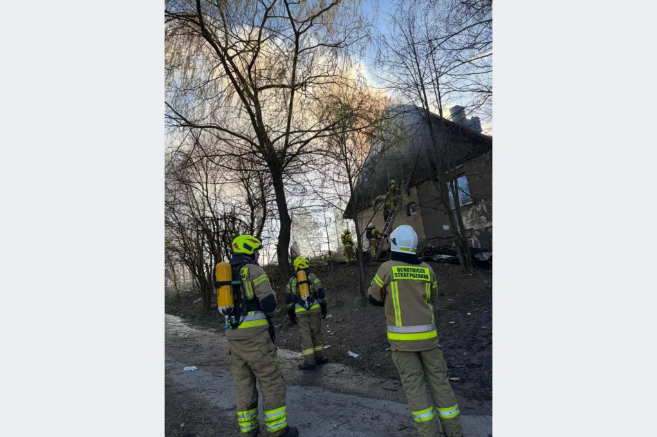 Ogień trawił dom i zabudowania. Ratowano mieszkańców oraz zwierzęta - zdjęcie 7