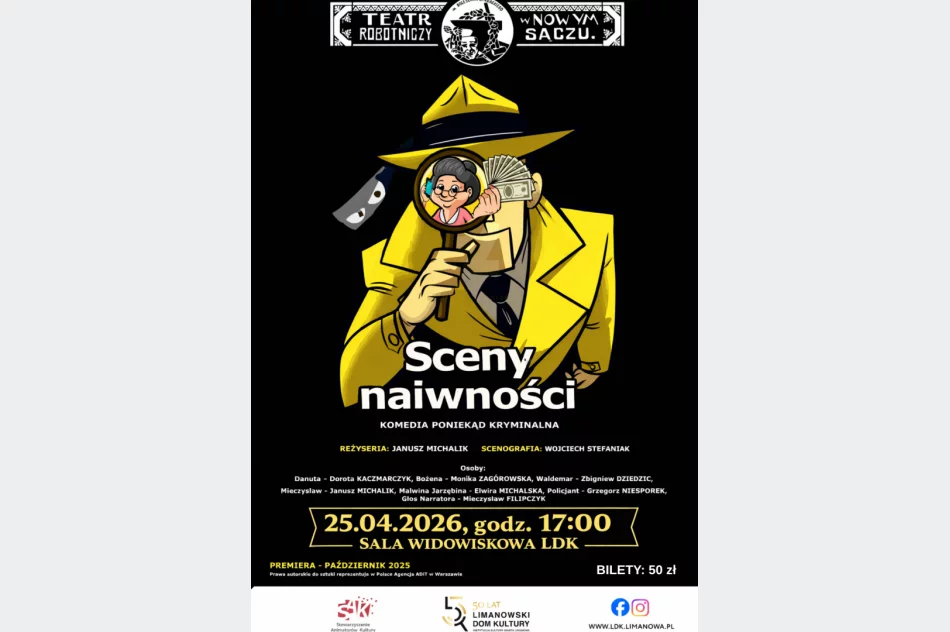 Spektakl "Sceny naiwności" w Limanowskim Domu Kultury już 25 kwietnia! - zdjęcie 2
