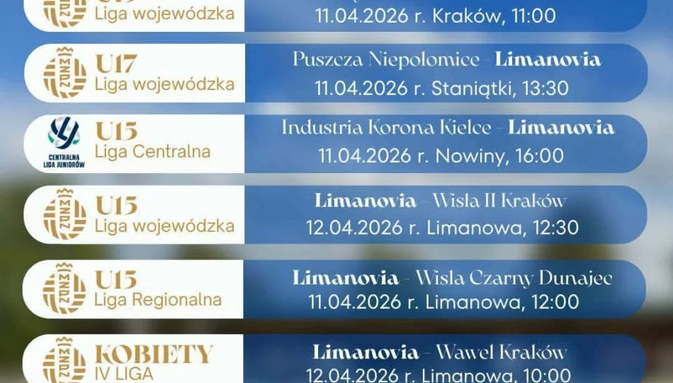 Przed Limanovią pracowity weekend: drużyny młodzieżowe i drużyna kobiet - zdjęcie 1