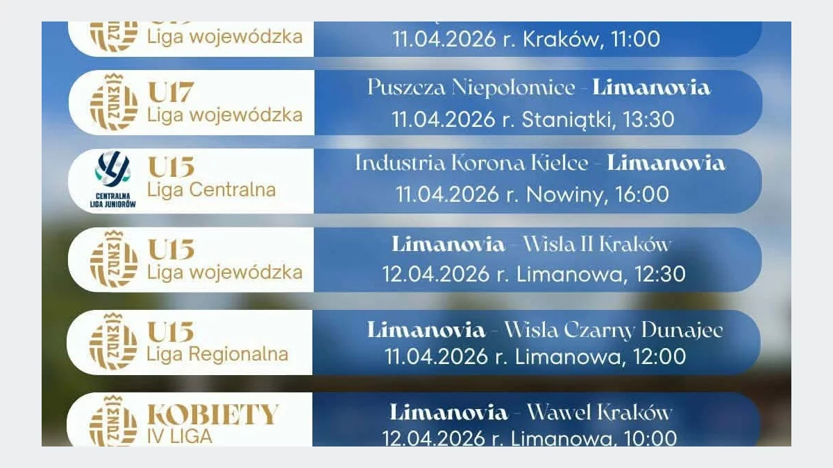 Przed Limanovią pracowity weekend: drużyny młodzieżowe i drużyna kobiet
