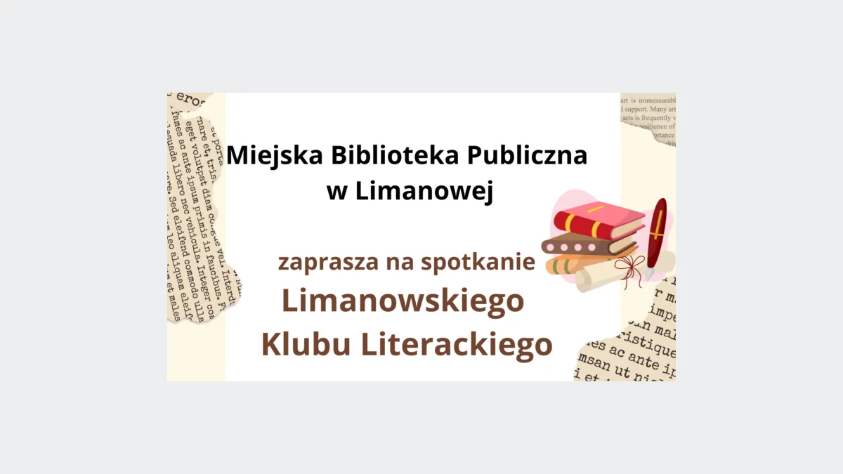 Kwietniowe spotkanie Limanowskiego Klubu Literackiego w Miejskiej Bibliotece Publicznej