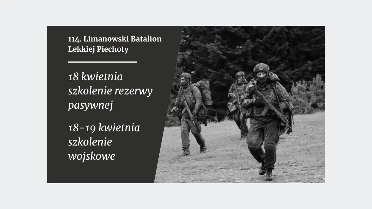 Informacja o szkoleniach wojskowych 