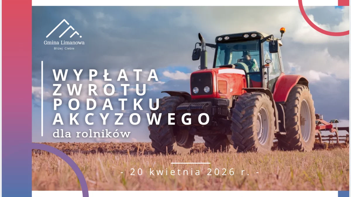 20 kwietnia 2026 r. - wypłata zwrotu podatku akcyzowego dla rolników