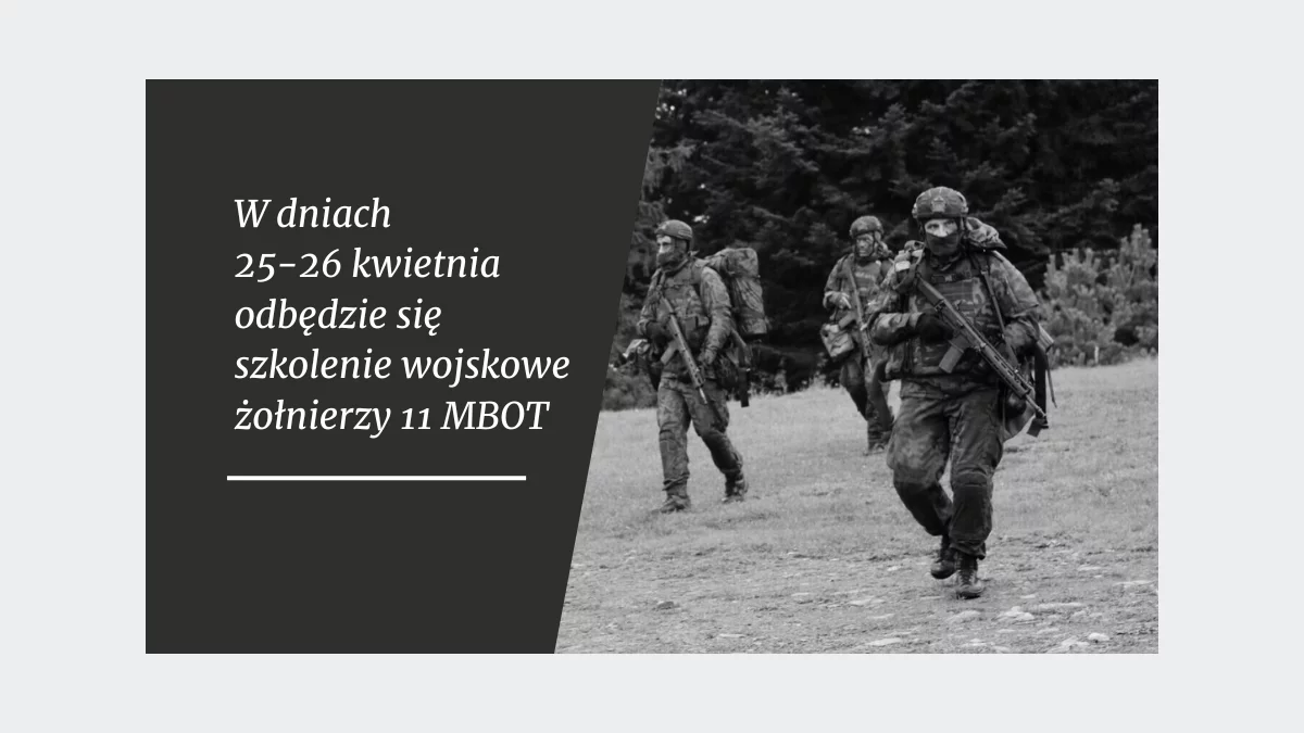 Informacja o szkoleniu wojskowym