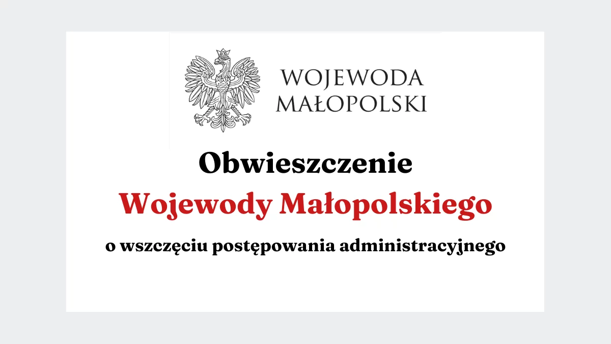 Obwieszczenie Wojewody Małopolskiego