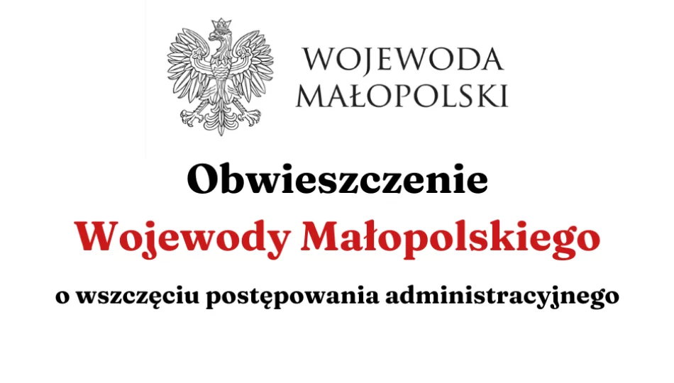 Obwieszczenie Wojewody Małopolskiego - zdjęcie 1