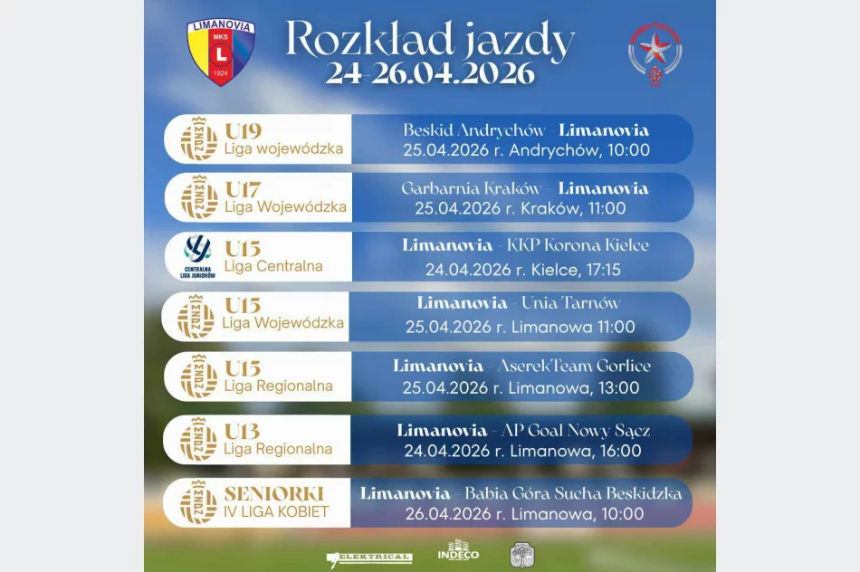 Piłkarski weekend: od IV ligi do klasy B. Plan gier młodzieżowych drużyn Limanovii. - zdjęcie 2