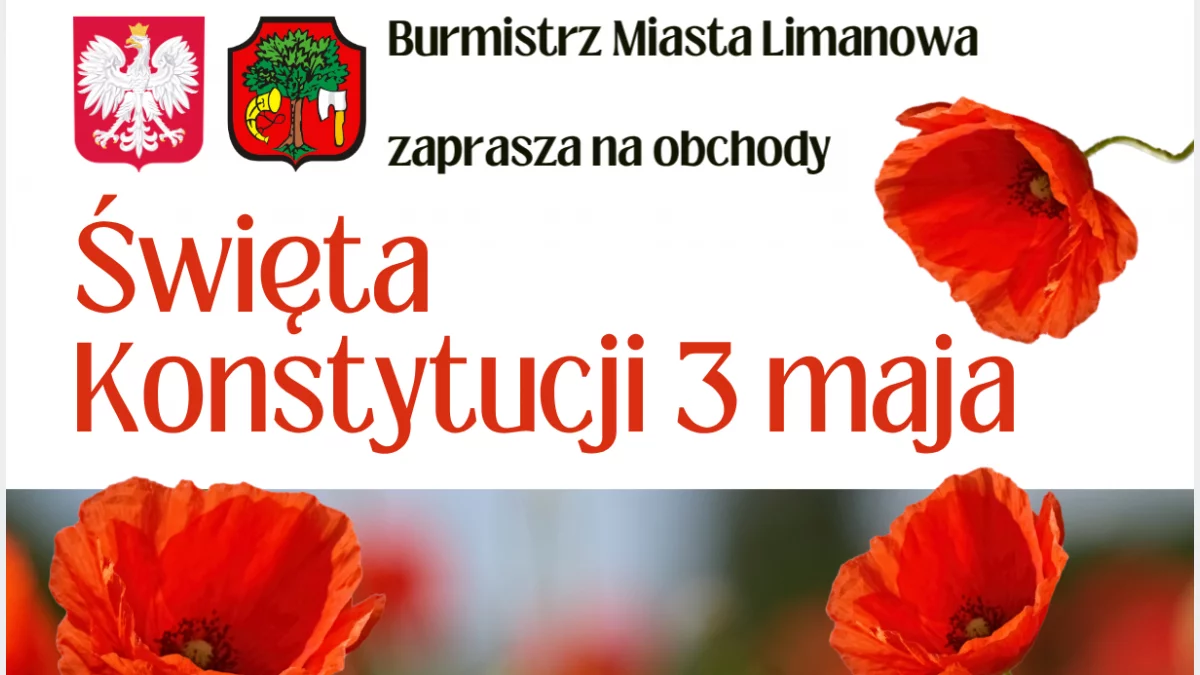 Zaproszenie na obchody Święta Konstytucji 3 Maja