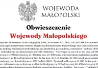 Obwieszczenie Wojewody Małopolskiego - zdjęcie główne