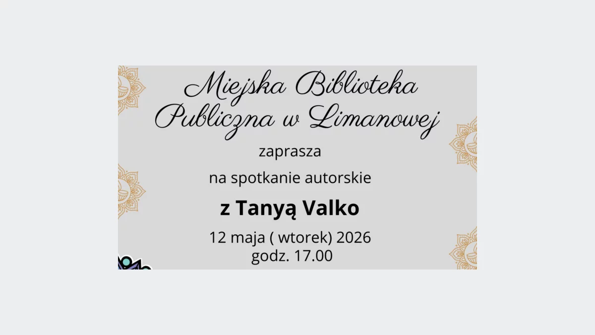 Miejska biblioteka zaprasza na spotkanie autorskie z Tanyą Valko
