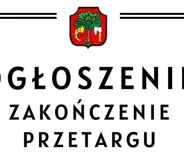 Ogłoszenie o zakończeniu przetargu - Zdjęcie główne