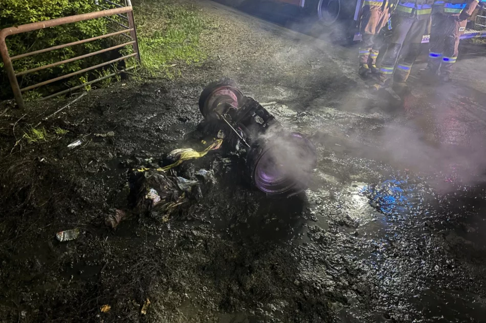 Nocny pożar odpadów w romskiej osadzie - zdjęcie 7