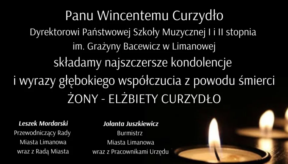 Kondolencje dla Wincentego Curzydło - zdjęcie 1