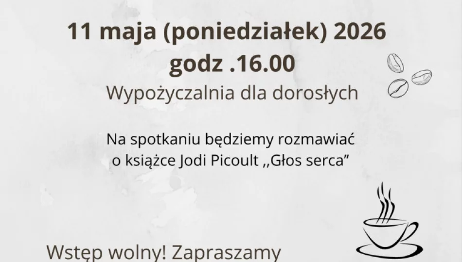 11 maja biblioteka zaprasza na Spotkanie Dyskusyjnego Klubu Książki - zdjęcie 1