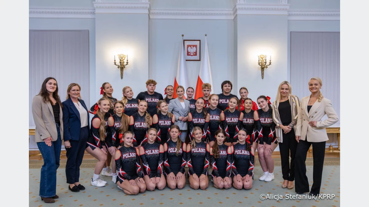 Limanowskie cheerleaderki na spotkaniu z pierwszą damą