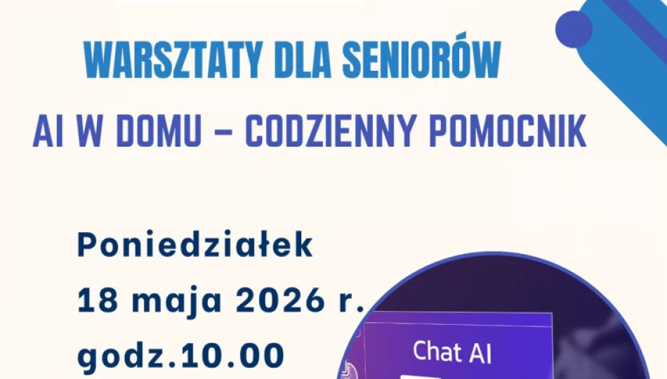 „AI w domu – codzienny pomocnik” – warsztaty dla Seniorów w bibliotece miejskiej - zdjęcie 1