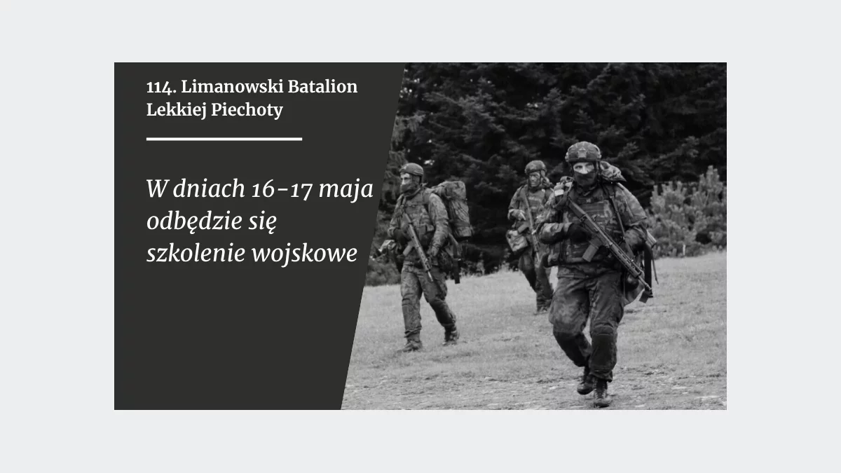 W dniach 16 -17 maja odbędzie się szkolenie wojskowe żołnierzy WOT