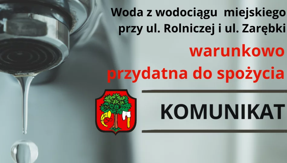 Woda z wodociągu przy ul. Rolniczej i Zarębki w Limanowej warunkowo przydatna do spożycia - zdjęcie 1