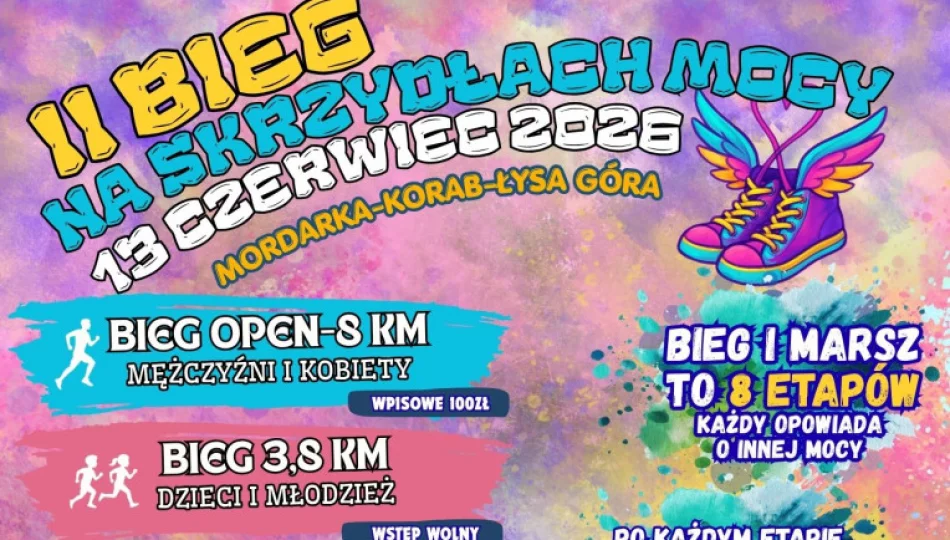 Ruszyły zapisy na II Bieg na Skrzydłach Mocy w Mordarce - zdjęcie 1