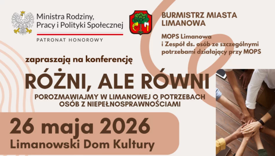 Konferencja poświęcona potrzebom osób z niepełnosprawnościami – we wtorek 26 maja w LDK - zdjęcie 1