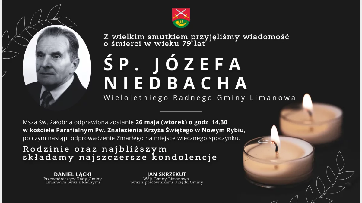 Kondolencje z powodu śmierci Józefa Niedbacha
