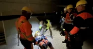Akcja wewnątrz estakady. Nietypowe ćwiczenia ratunkowe na budowie S7 - zdjęcie 2