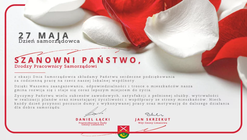 Życzenia z okazji Dnia Samorządu Terytorialnego w 2026 roku - zdjęcie 1