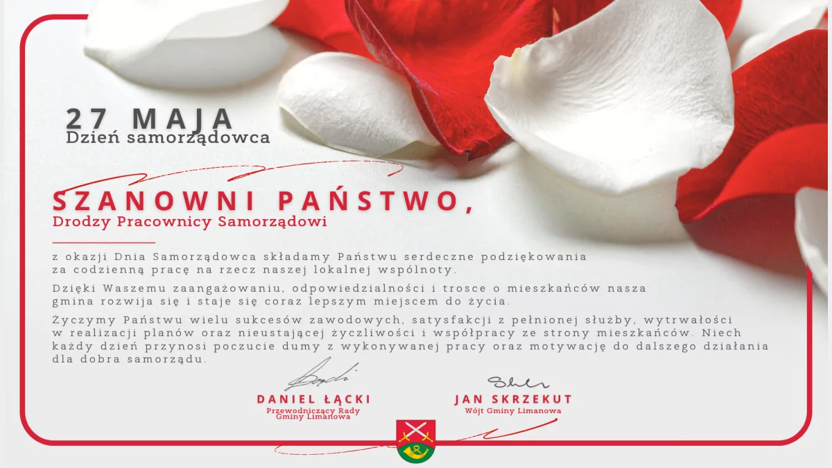 Życzenia z okazji Dnia Samorządu Terytorialnego w 2026 roku