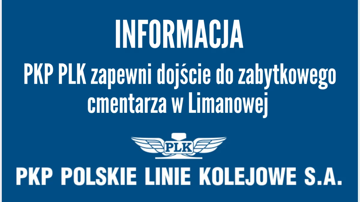 Informacja dotycząca dostępu do cmentarza ofiar epidemii cholery w Limanowej