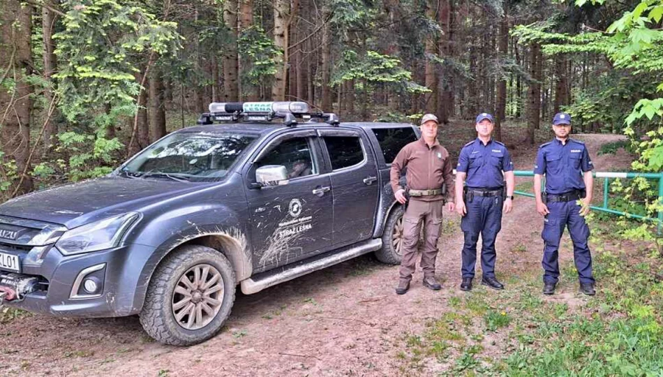 Wspólne kontrole policji i straży leśnej w lasach - zdjęcie 1