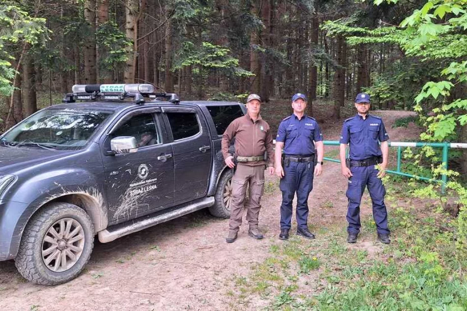Wspólne kontrole policji i straży leśnej w lasach - zdjęcie 3