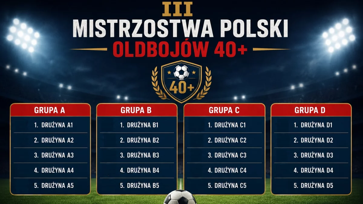 Rozlosowano grupy III Mistrzostw Polski Oldbojów 40+. Oldboy’s Limanovia organizatorem.