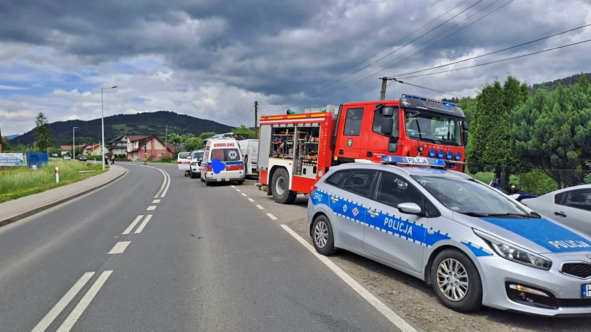 Motocyklista w szpitalu