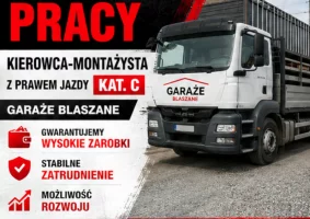 Praca dla kierowcy-montażysty Kat. C - Garaże Blaszane - Zdjęcie główne