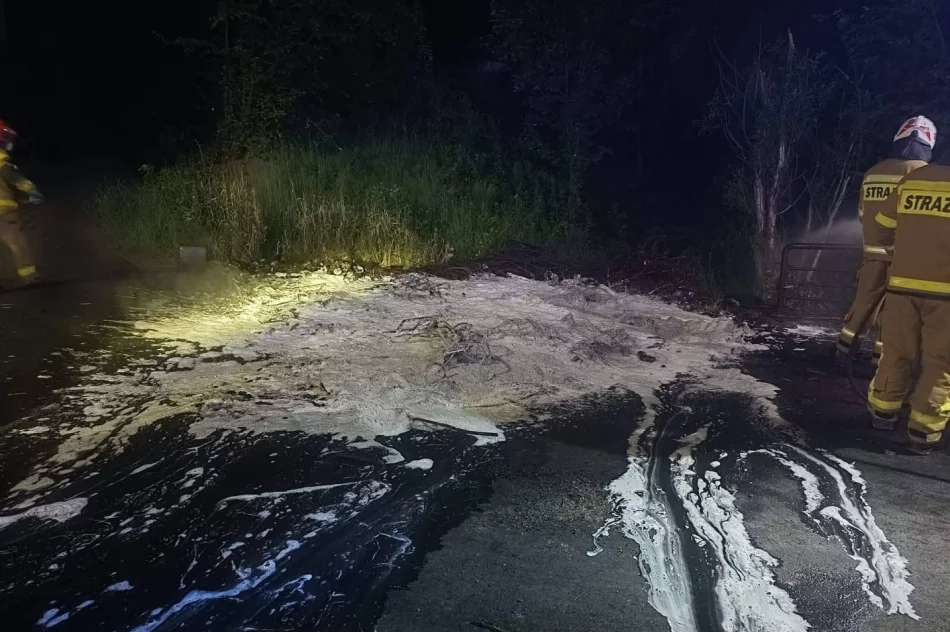 Wracają nocne “ogniska” w pobliżu osiedla. Strażacy znów gasili odpady i elektrośmieci - zdjęcie 8
